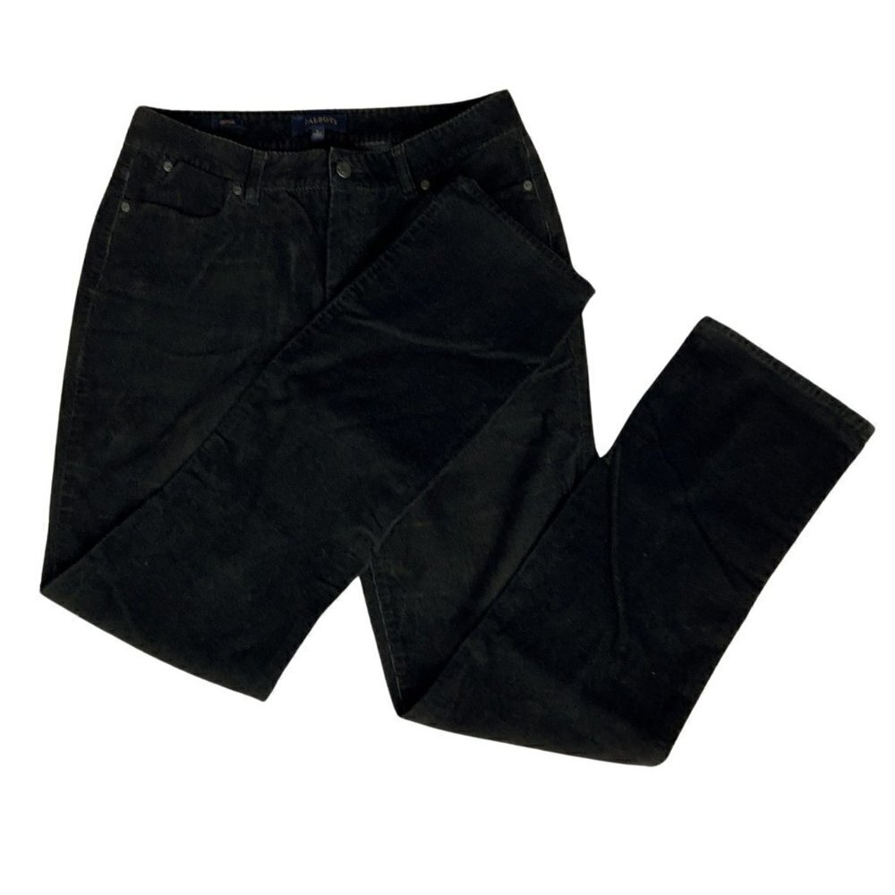 TALBOTS‎ Women's Heritage Black Corduroy Pants Straight Leg Size 8